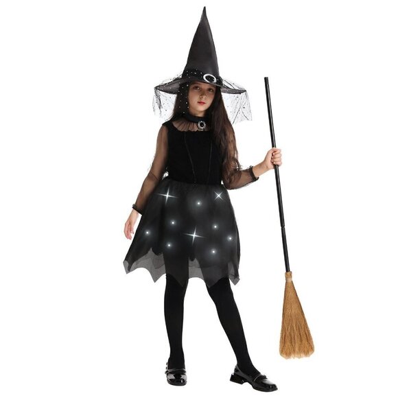 Other - Enccfoeo Light Up Girls Witch Costume Halloween Costume Cosplay 10 yr